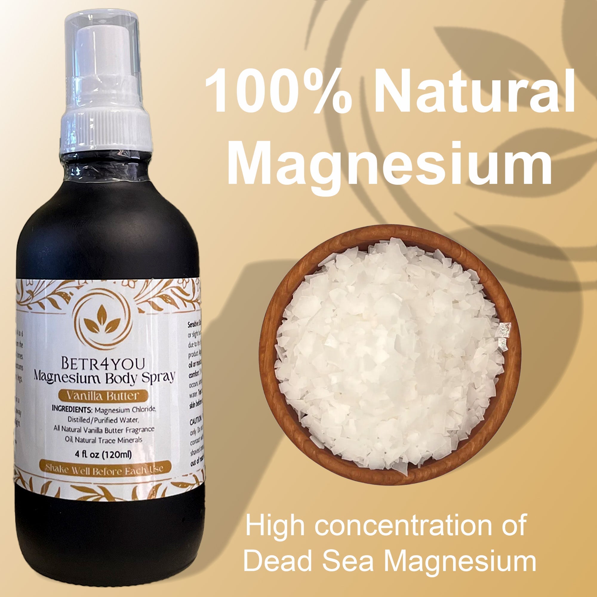 Magnesium Body Spray 4oz - Betr4you